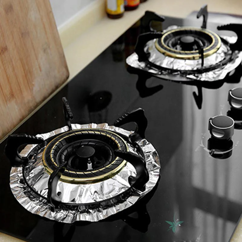 🍳🧽 Oliebestendige Aluminiumfolie Pads voor Fornuizen – Gemakkelijk Schoonmaken, Hittebestendig & Aanpasbaar (Tijdbesparend)! - Image 7
