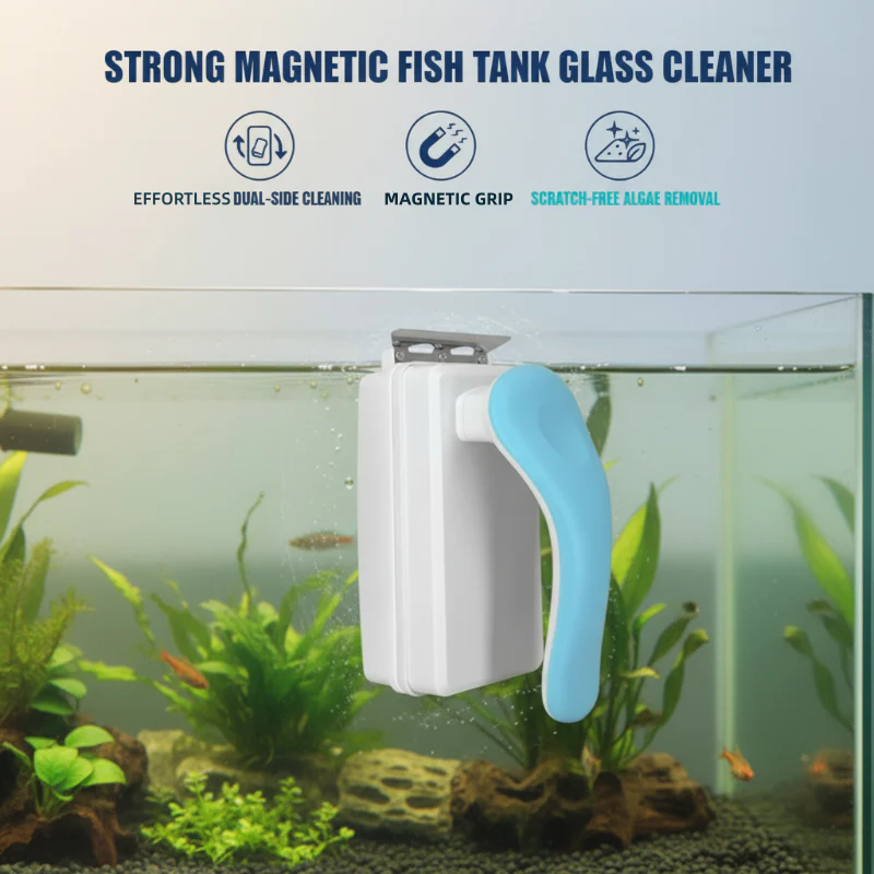 🎄Kerstdeal ALTIJD 50% KORTING!🐠🧲 2-in-1 Sterke Magnetische Reiniger: Aquariumglas + Hoogbouwvensters – Dubbelzijdig & Veilig (Geen Natte Handen!)
