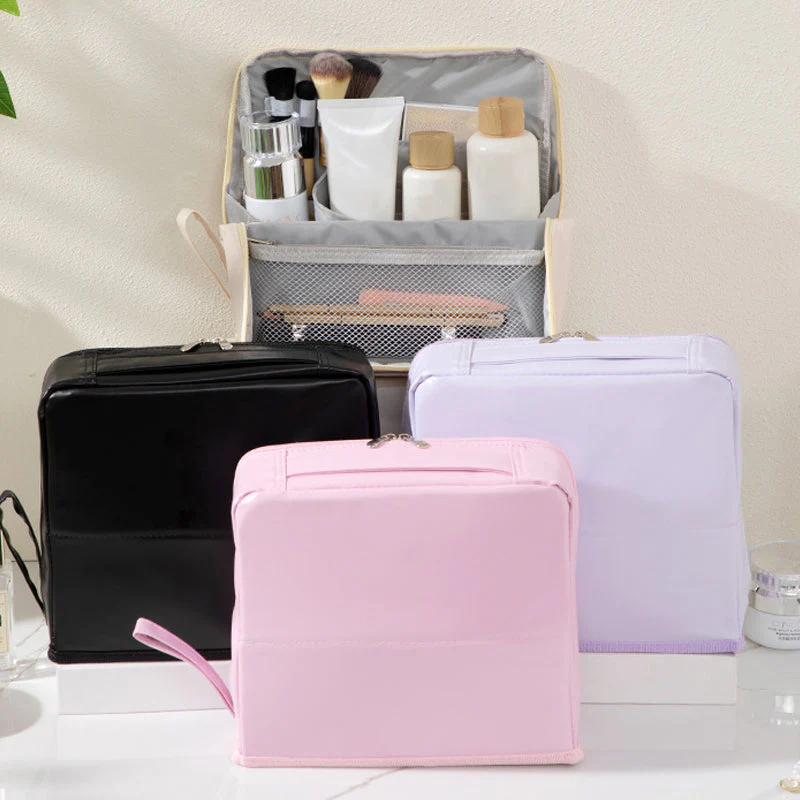 🎉Nieuwjaars Cadeau 50% KORTING!💄 Stijlvolle Handzame Cosmetische Tas met Vakken – Organiseer Je Make-up & Huidverzorging in Één Oogopslag!