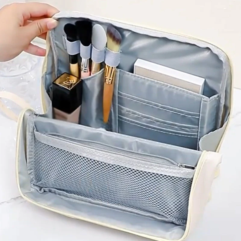 🎉Nieuwjaars Cadeau 50% KORTING!💄 Stijlvolle Handzame Cosmetische Tas met Vakken – Organiseer Je Make-up & Huidverzorging in Één Oogopslag! - Image 6