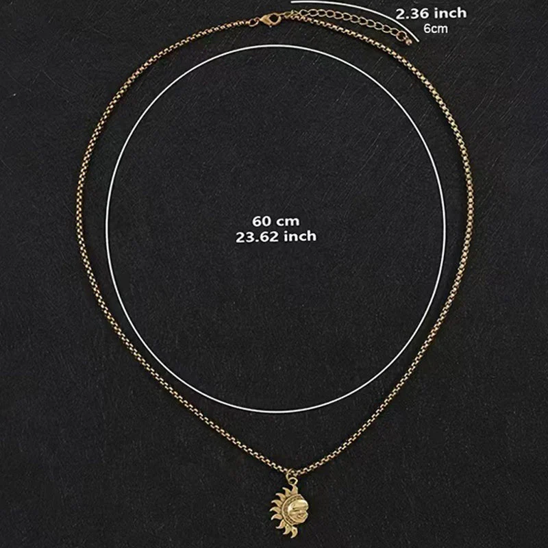 💘Valentijnsaanbieding: 50% Korting! ✨ Zon & Maan Partnerkettingen Set – Symbolische Koppelsieraden & Betekenisvol Cadeau! - Image 8