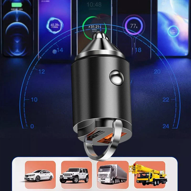 🎄Kerstdeal ALTIJD 50% KORTING!🔋 30W Super Snelle Autolader (QC3.0+PD): Zinklegering Duurzaam + Veilig Opladen！ - Image 10