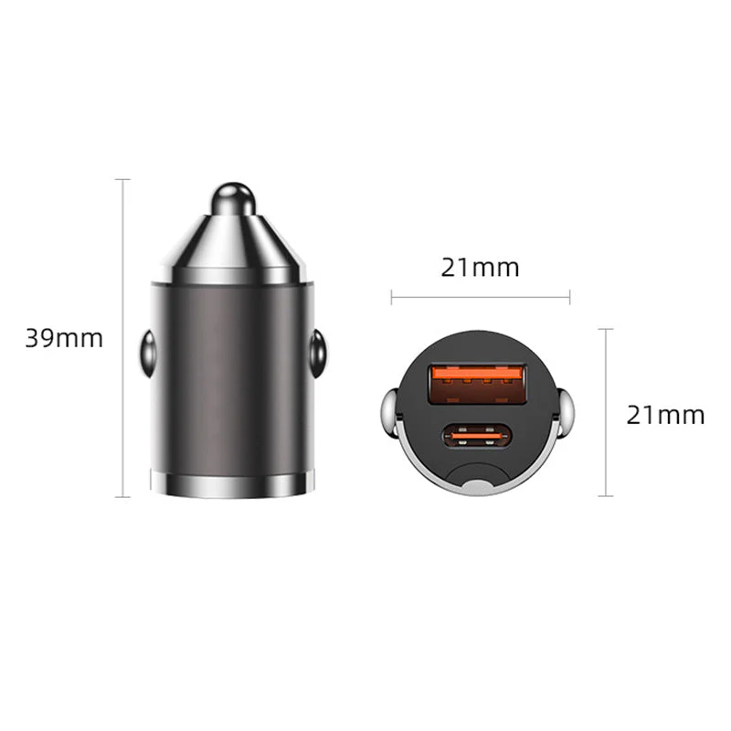🎄Kerstdeal ALTIJD 50% KORTING!🔋 30W Super Snelle Autolader (QC3.0+PD): Zinklegering Duurzaam + Veilig Opladen！ - Image 11