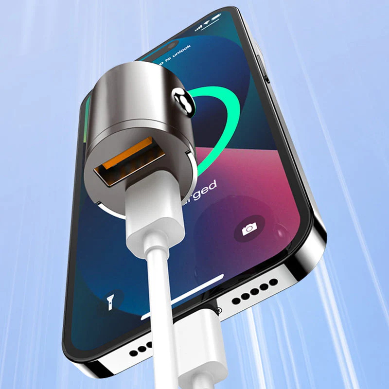 🎄Kerstdeal ALTIJD 50% KORTING!🔋 30W Super Snelle Autolader (QC3.0+PD): Zinklegering Duurzaam + Veilig Opladen！ - Image 2