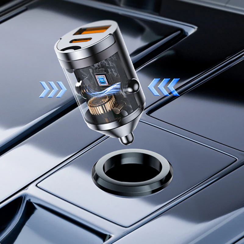 🎄Kerstdeal ALTIJD 50% KORTING!🔋 30W Super Snelle Autolader (QC3.0+PD): Zinklegering Duurzaam + Veilig Opladen！ - Image 3