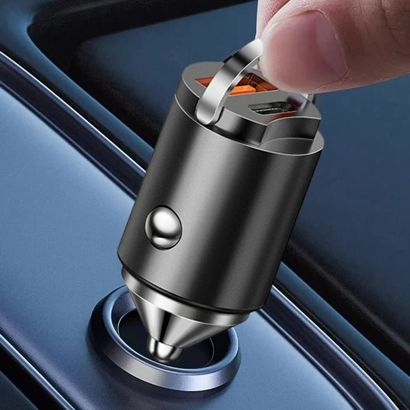 🎄Kerstdeal ALTIJD 50% KORTING!🔋 30W Super Snelle Autolader (QC3.0+PD): Zinklegering Duurzaam + Veilig Opladen！ - Image 7