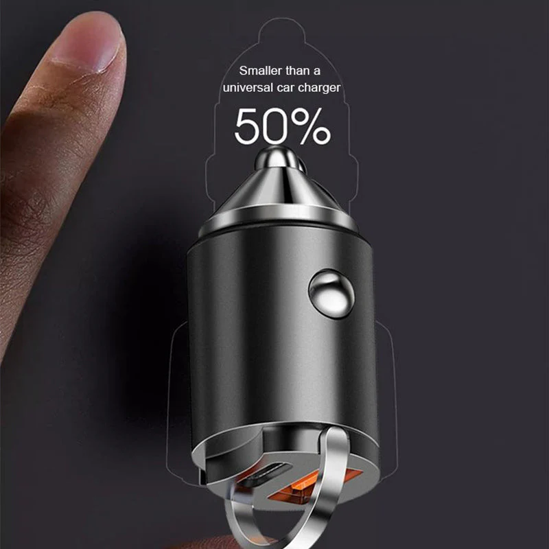🎄Kerstdeal ALTIJD 50% KORTING!🔋 30W Super Snelle Autolader (QC3.0+PD): Zinklegering Duurzaam + Veilig Opladen！ - Image 8