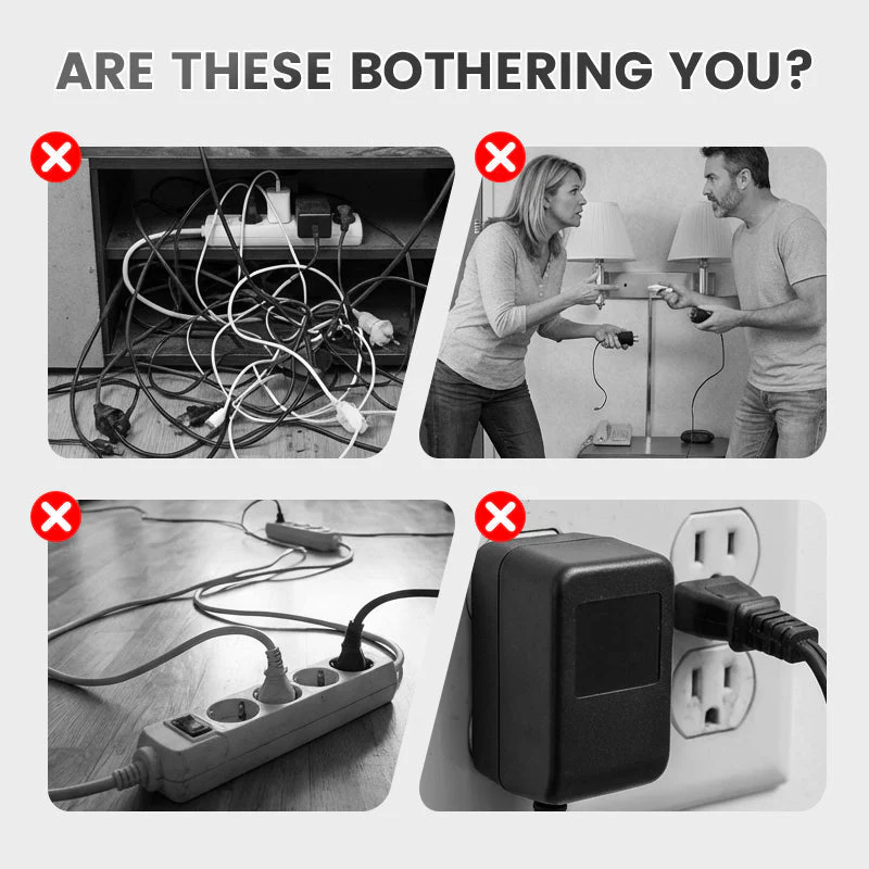 🌞Fris De Lente In Met 50% Korting!🔌Slanke Slimme Stekkerdoos (USB + Nachtlampje) – Individuele Schakelaars & Reisvriendelijk: Laad Meerdere Apparaten Tegelijk! - Image 2