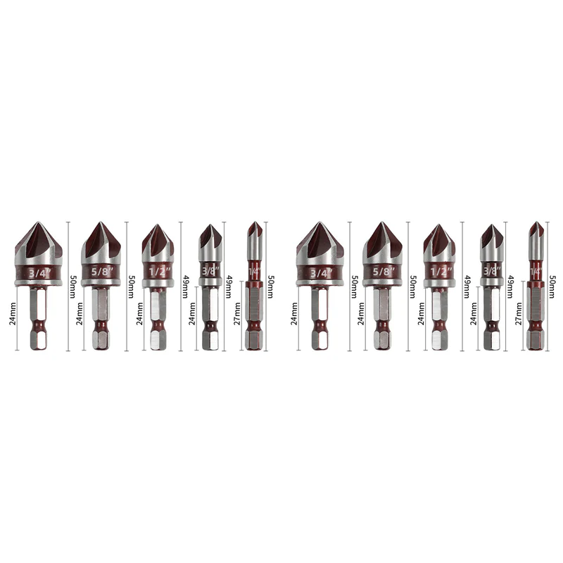💘Valentijnsaanbieding: 50% Korting! 🔩Verzinkboorset voor Hout & Metaal – 5-delige Set van Hoogwaardig Koolstofstaal! - Image 11
