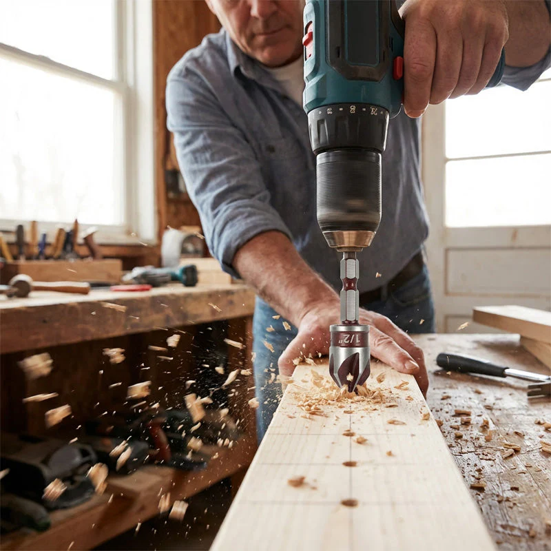 💘Valentijnsaanbieding: 50% Korting! 🔩Verzinkboorset voor Hout & Metaal – 5-delige Set van Hoogwaardig Koolstofstaal! - Image 5