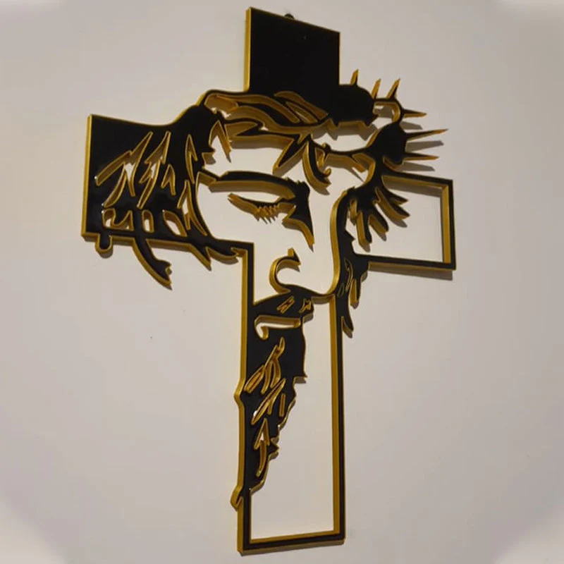 🎄Kerstdeal ALTIJD 50% KORTING! ✝️Jezus Kruis Metaal Muurkunst - Spirituele Sereniteit & Stylische Huisdecoratie Met Betekenis - Image 3