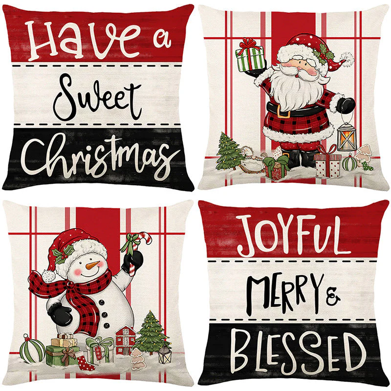 🎄🎅 Schattige Kerst Kussenhoes – Feestelijke Print, Premium Stof & Verborgen Rits (Veelzijdig Kerstdecoratie!) - Image 11