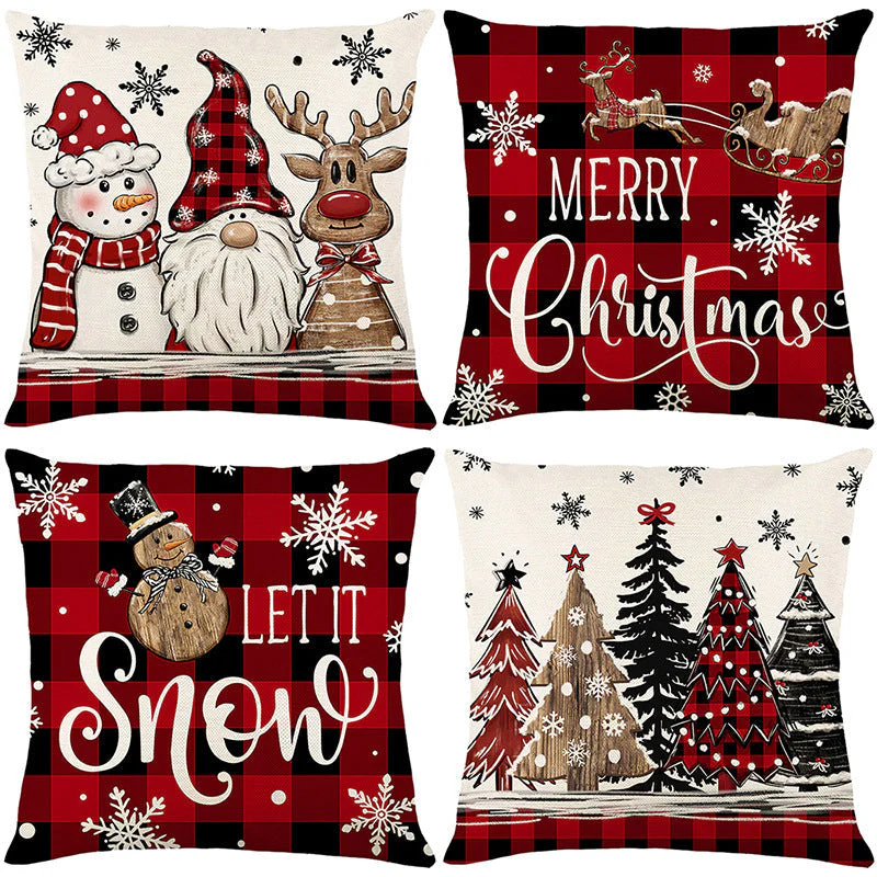 🎄🎅 Schattige Kerst Kussenhoes – Feestelijke Print, Premium Stof & Verborgen Rits (Veelzijdig Kerstdecoratie!) - Image 12