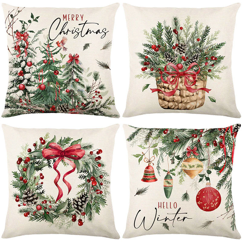 🎄🎅 Schattige Kerst Kussenhoes – Feestelijke Print, Premium Stof & Verborgen Rits (Veelzijdig Kerstdecoratie!) - Image 21