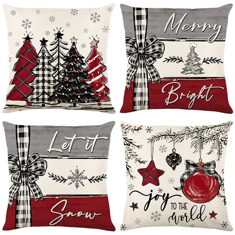 🎄🎅 Schattige Kerst Kussenhoes – Feestelijke Print, Premium Stof & Verborgen Rits (Veelzijdig Kerstdecoratie!) - Image 22