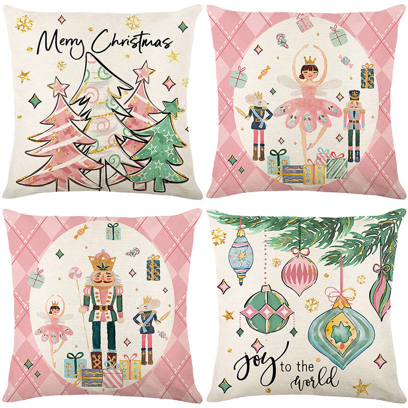 🎄🎅 Schattige Kerst Kussenhoes – Feestelijke Print, Premium Stof & Verborgen Rits (Veelzijdig Kerstdecoratie!) - Image 29