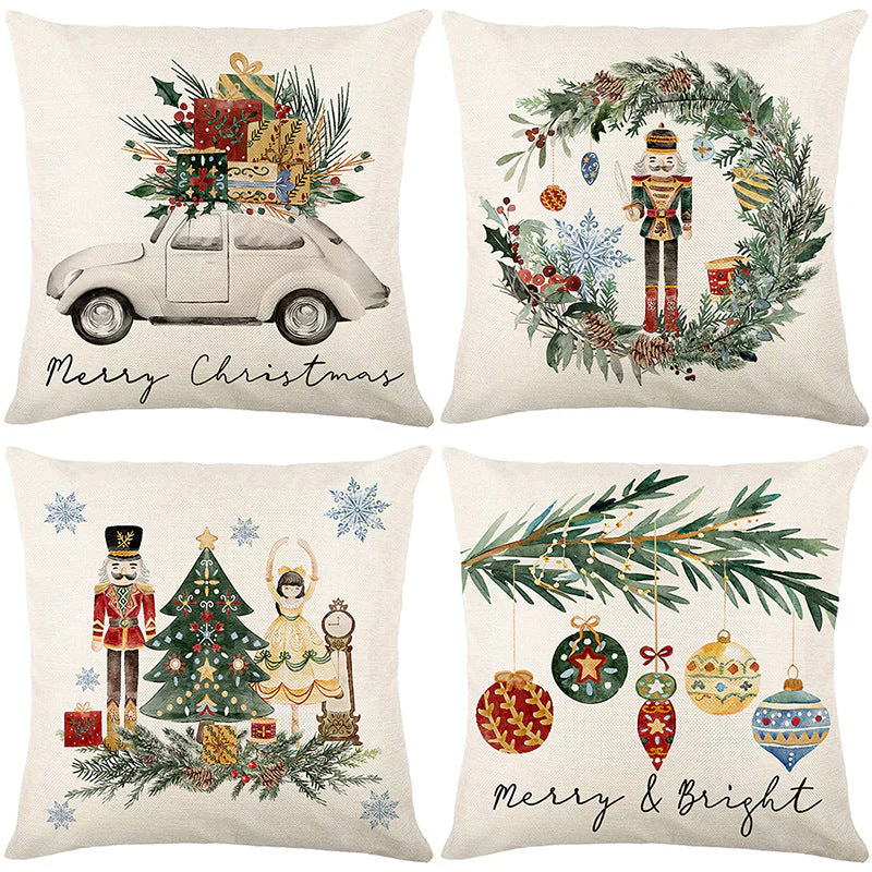 🎄🎅 Schattige Kerst Kussenhoes – Feestelijke Print, Premium Stof & Verborgen Rits (Veelzijdig Kerstdecoratie!) - Image 30