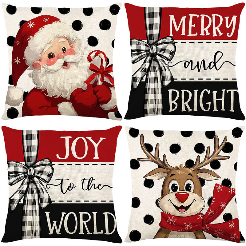 🎄🎅 Schattige Kerst Kussenhoes – Feestelijke Print, Premium Stof & Verborgen Rits (Veelzijdig Kerstdecoratie!) - Image 31