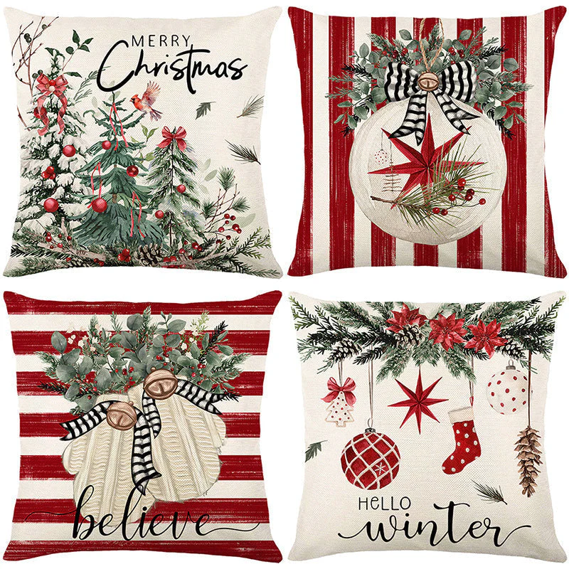 🎄🎅 Schattige Kerst Kussenhoes – Feestelijke Print, Premium Stof & Verborgen Rits (Veelzijdig Kerstdecoratie!) - Image 35