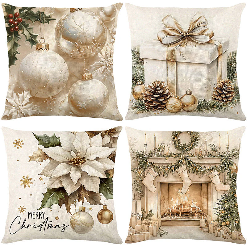 🎄🎅 Schattige Kerst Kussenhoes – Feestelijke Print, Premium Stof & Verborgen Rits (Veelzijdig Kerstdecoratie!) - Image 37