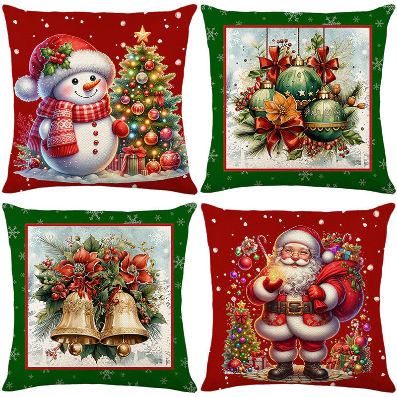 🎄🎅 Schattige Kerst Kussenhoes – Feestelijke Print, Premium Stof & Verborgen Rits (Veelzijdig Kerstdecoratie!) - Image 39