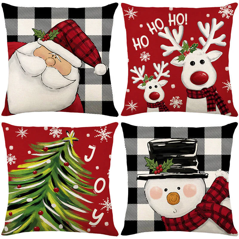 🎄🎅 Schattige Kerst Kussenhoes – Feestelijke Print, Premium Stof & Verborgen Rits (Veelzijdig Kerstdecoratie!) - Image 42