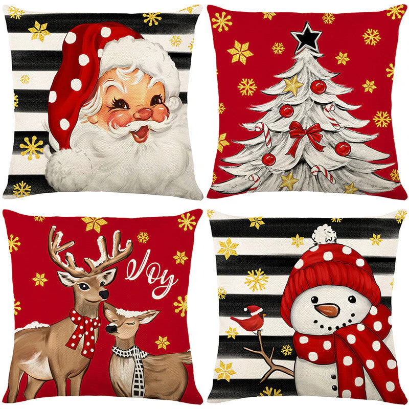 🎄🎅 Schattige Kerst Kussenhoes – Feestelijke Print, Premium Stof & Verborgen Rits (Veelzijdig Kerstdecoratie!) - Image 43