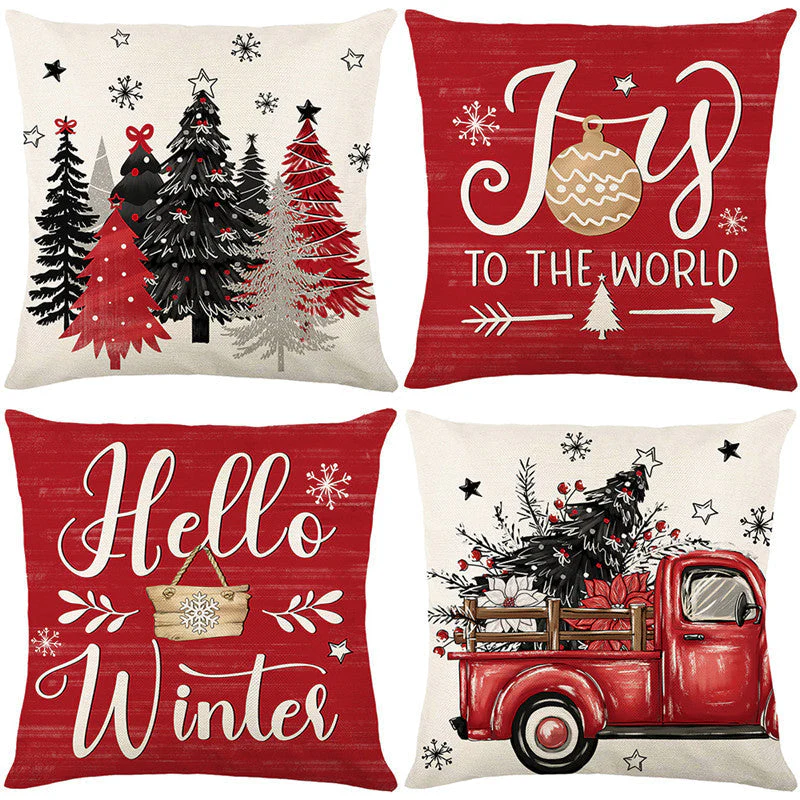 🎄🎅 Schattige Kerst Kussenhoes – Feestelijke Print, Premium Stof & Verborgen Rits (Veelzijdig Kerstdecoratie!) - Image 44