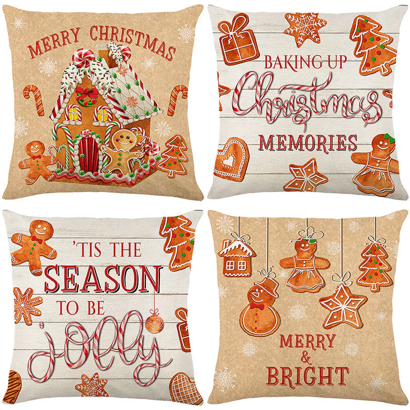 🎄🎅 Schattige Kerst Kussenhoes – Feestelijke Print, Premium Stof & Verborgen Rits (Veelzijdig Kerstdecoratie!) - Image 46