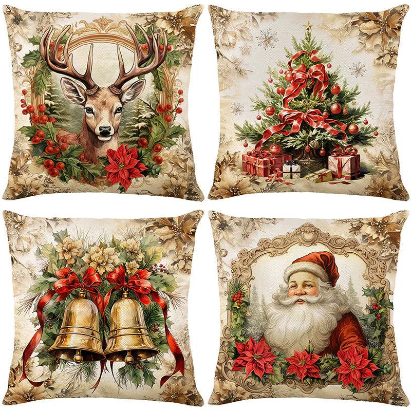 🎄🎅 Schattige Kerst Kussenhoes – Feestelijke Print, Premium Stof & Verborgen Rits (Veelzijdig Kerstdecoratie!) - Image 49