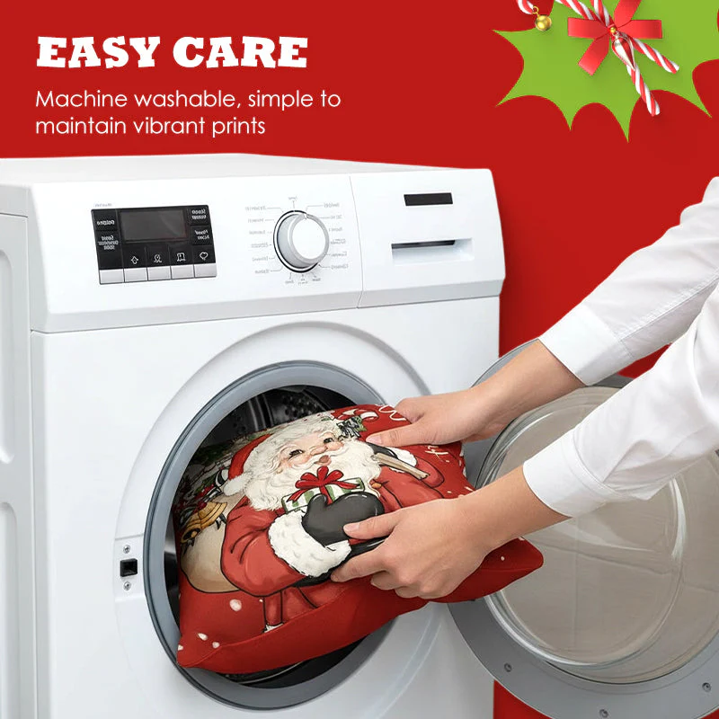 🎄🎅 Schattige Kerst Kussenhoes – Feestelijke Print, Premium Stof & Verborgen Rits (Veelzijdig Kerstdecoratie!) - Image 5
