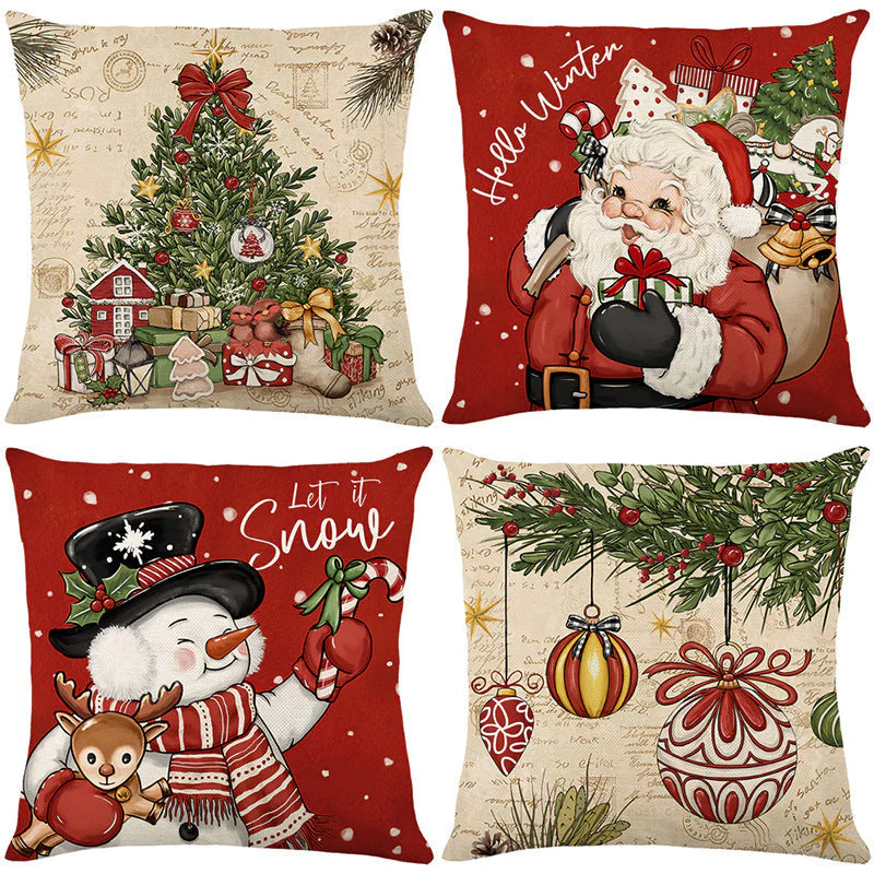 🎄🎅 Schattige Kerst Kussenhoes – Feestelijke Print, Premium Stof & Verborgen Rits (Veelzijdig Kerstdecoratie!) - Image 9