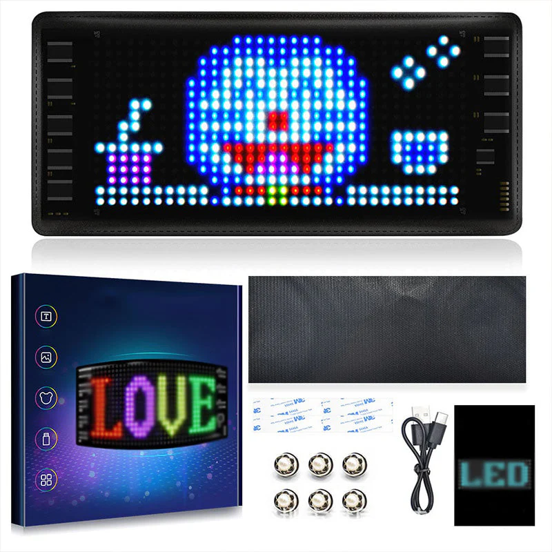 🚗💡 Duivelsoog Lamp Auto LED Scherm – IP65 Waterdicht, Afstandsbediening & Slimme APP-besturing - Image 5