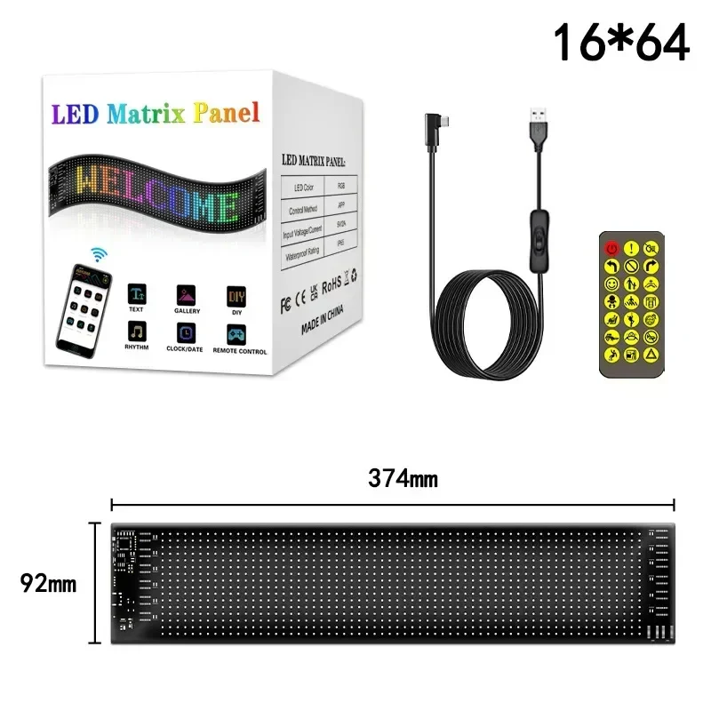 🚗💡 Duivelsoog Lamp Auto LED Scherm – IP65 Waterdicht, Afstandsbediening & Slimme APP-besturing - Image 7