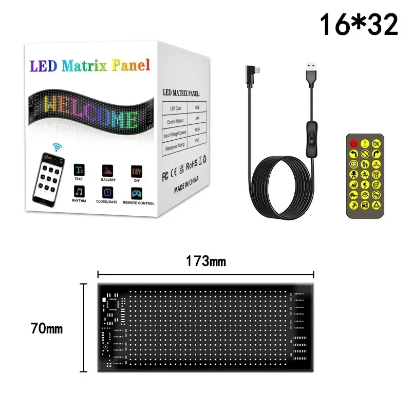 🚗💡 Duivelsoog Lamp Auto LED Scherm – IP65 Waterdicht, Afstandsbediening & Slimme APP-besturing - Image 8