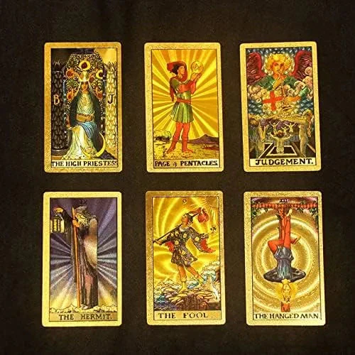 🔥Explora el mundo místico del Tarot Tarot de láminas de oro🔥 - Image 13