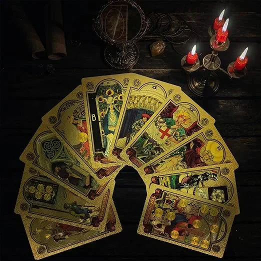 🔥Explora el mundo místico del Tarot Tarot de láminas de oro🔥 - Image 17