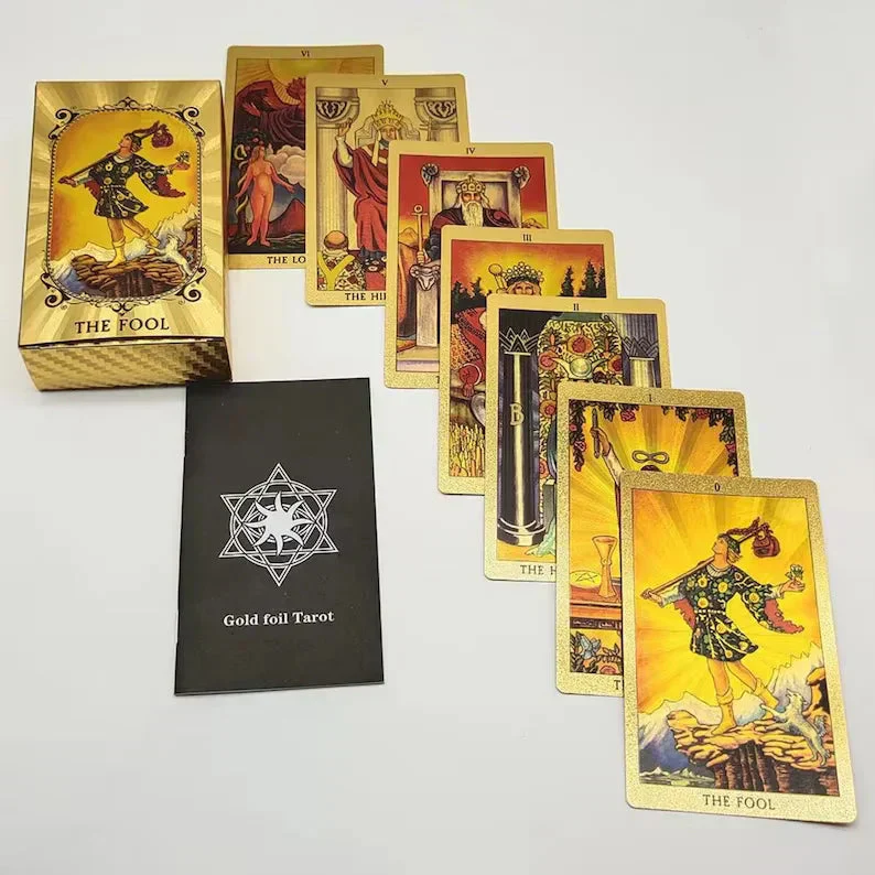 🔥Explora el mundo místico del Tarot Tarot de láminas de oro🔥 - Image 19