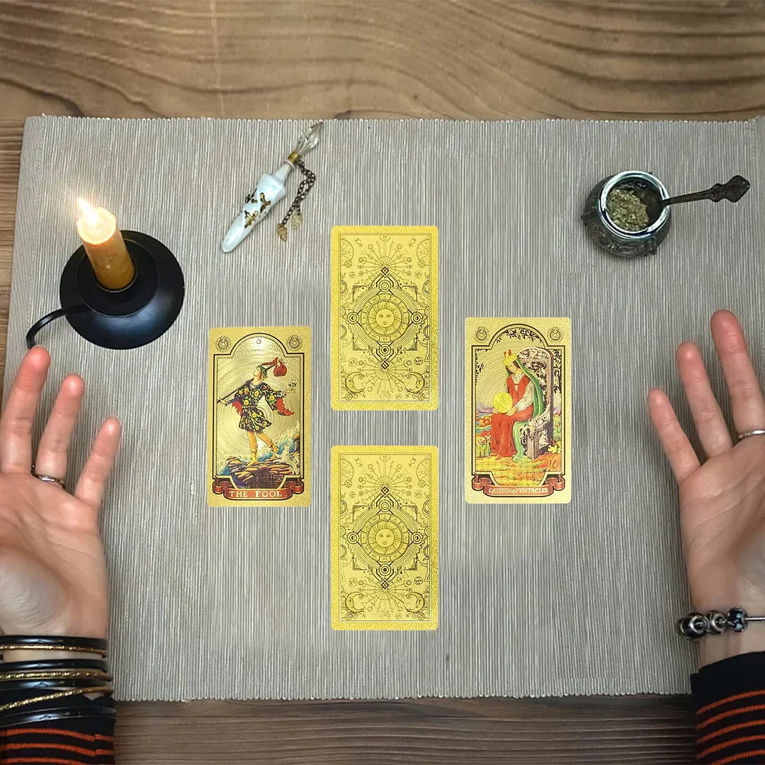 🔥Explora el mundo místico del Tarot Tarot de láminas de oro🔥 - Image 4
