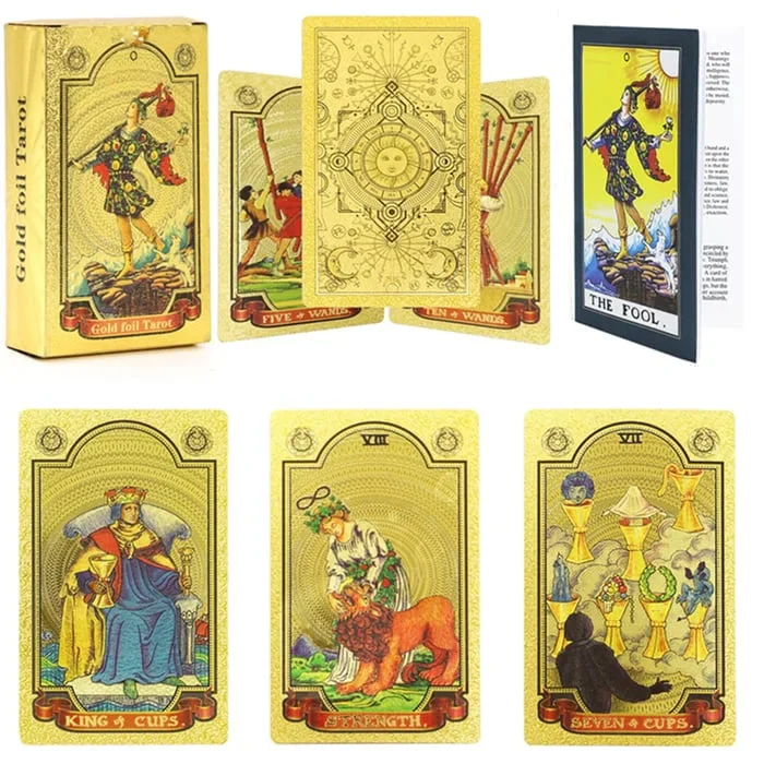🔥Explora el mundo místico del Tarot Tarot de láminas de oro🔥 - Image 7