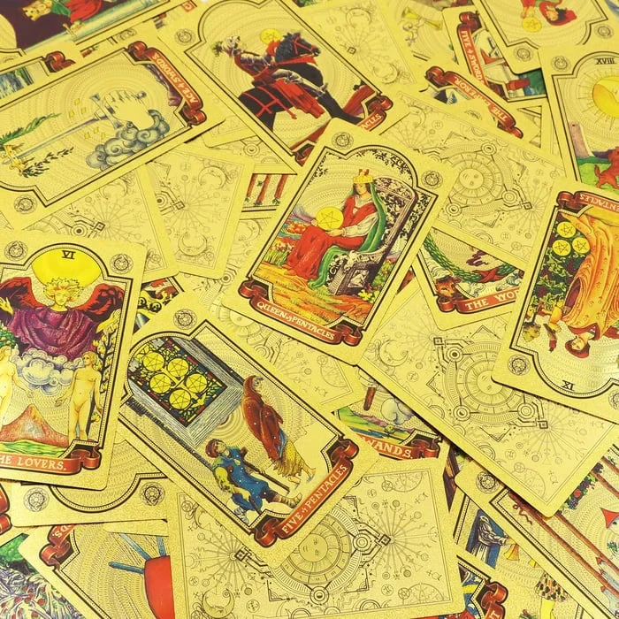 🔥Explora el mundo místico del Tarot Tarot de láminas de oro🔥 - Image 9
