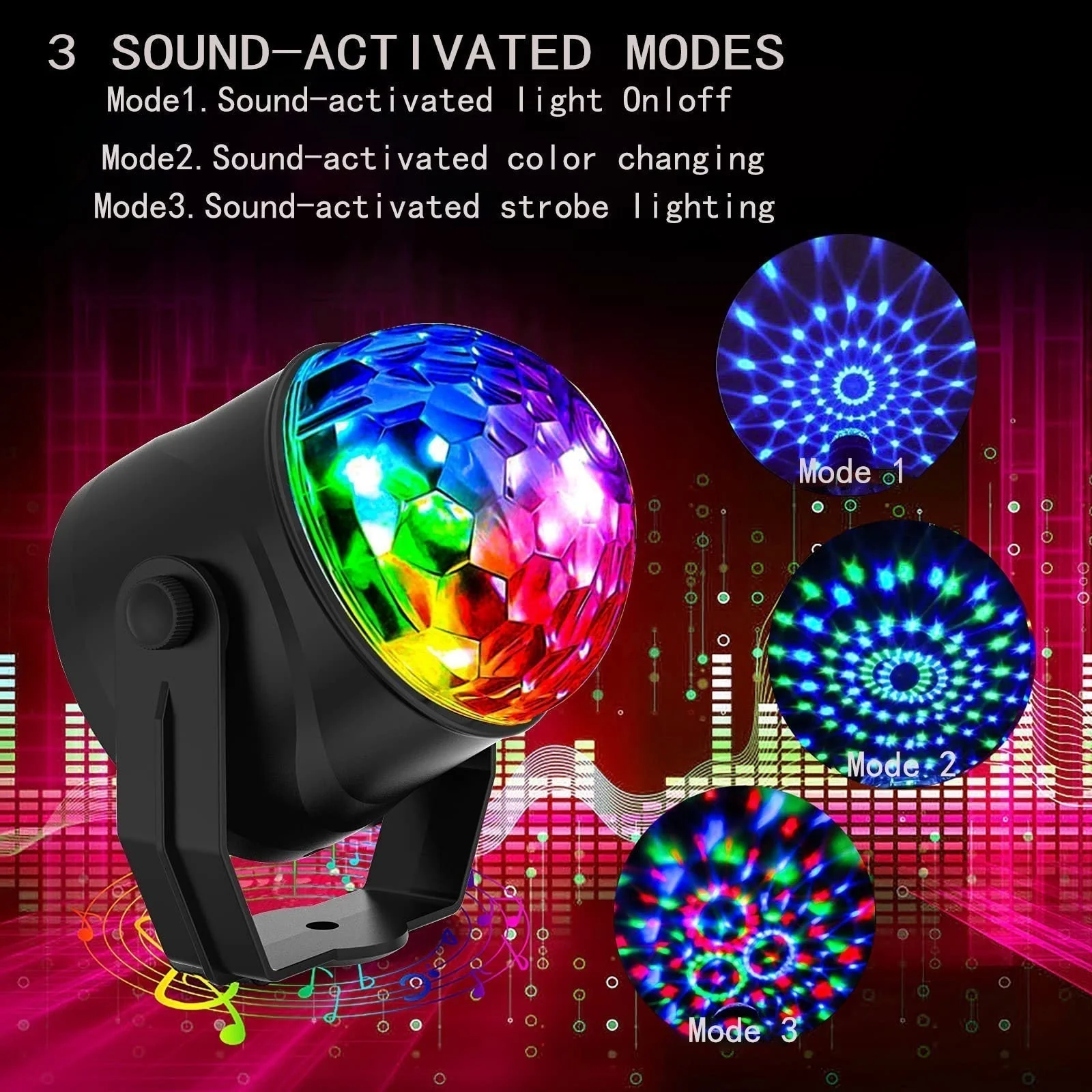 🎄Kerstdeal ALTIJD 50% KORTING!✨Magische LED Disco Bol – RGB Stroboscoop Effect, Afstandsbediening & Draagbaar (Creëer Instant FeestSfeer Voor Partijen, Karaoke & Meer!) - Image 11