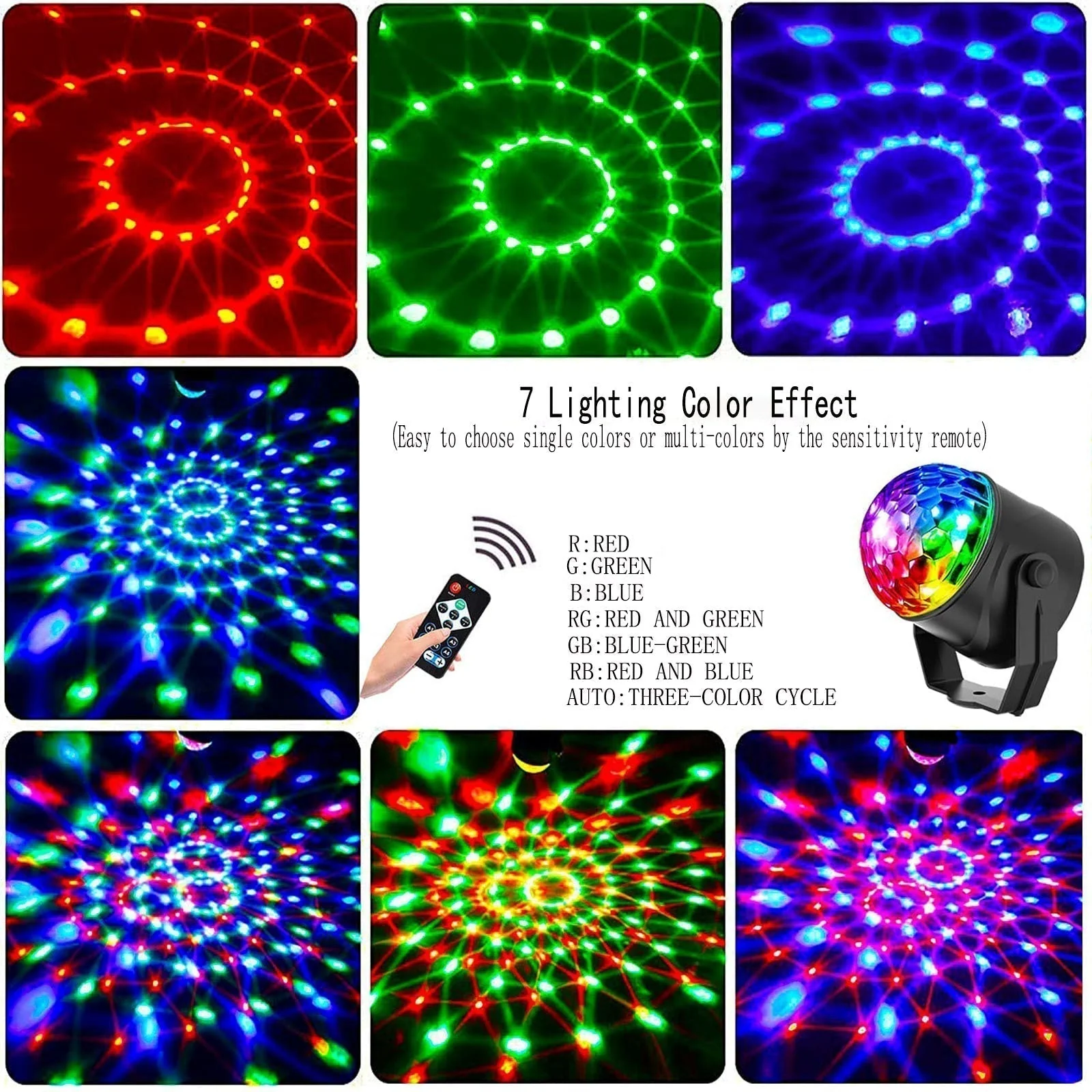 🎄Kerstdeal ALTIJD 50% KORTING!✨Magische LED Disco Bol – RGB Stroboscoop Effect, Afstandsbediening & Draagbaar (Creëer Instant FeestSfeer Voor Partijen, Karaoke & Meer!) - Image 12