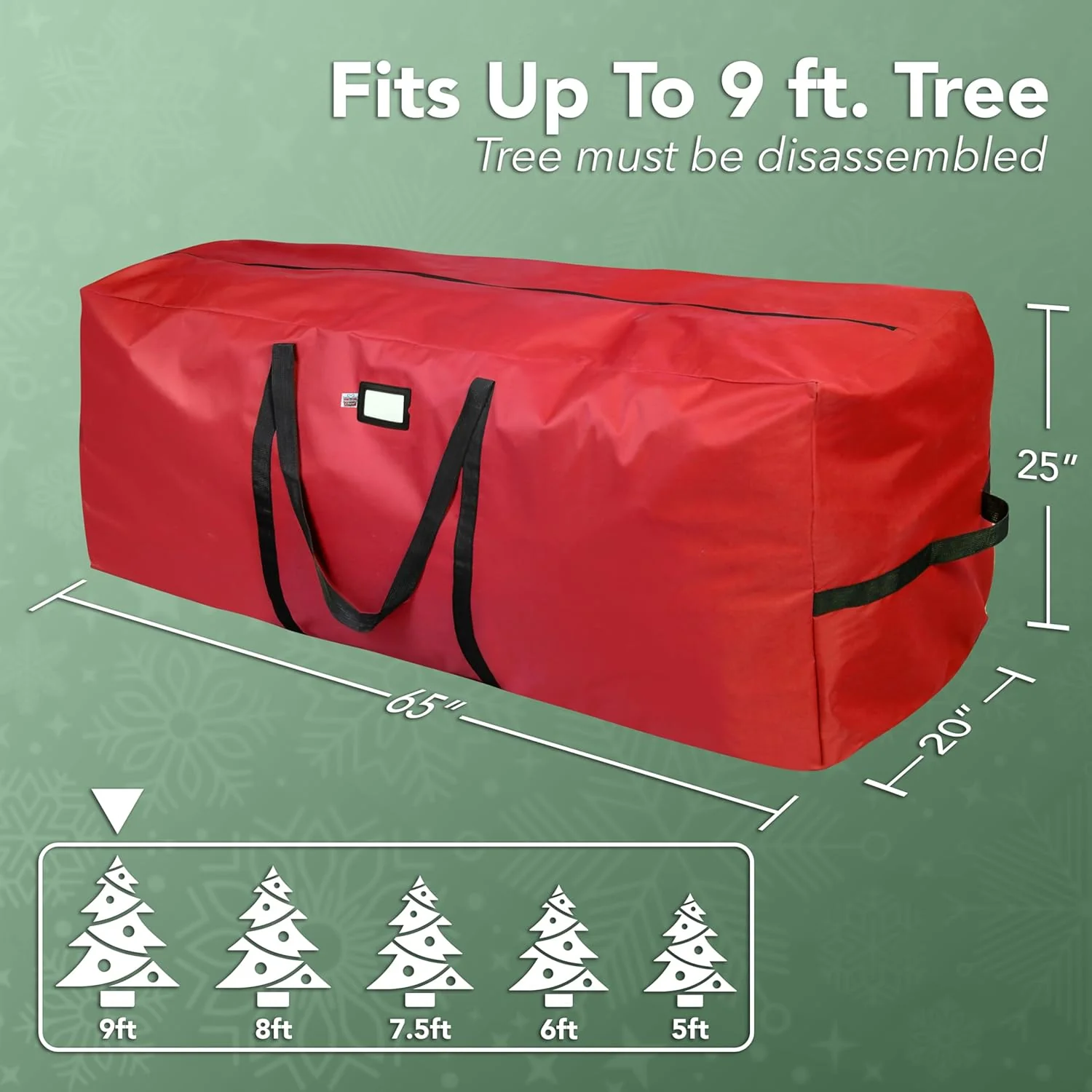 🎉Nieuwjaars Cadeau 50% KORTING!🎄Duurzaam Waterdichte Kerstboom Opbergtas - Voor Bomen Tot 2,7m: Beschermt Tegen Stof/Vocht (Meer seizoenen Duurzaam!) - Image 10