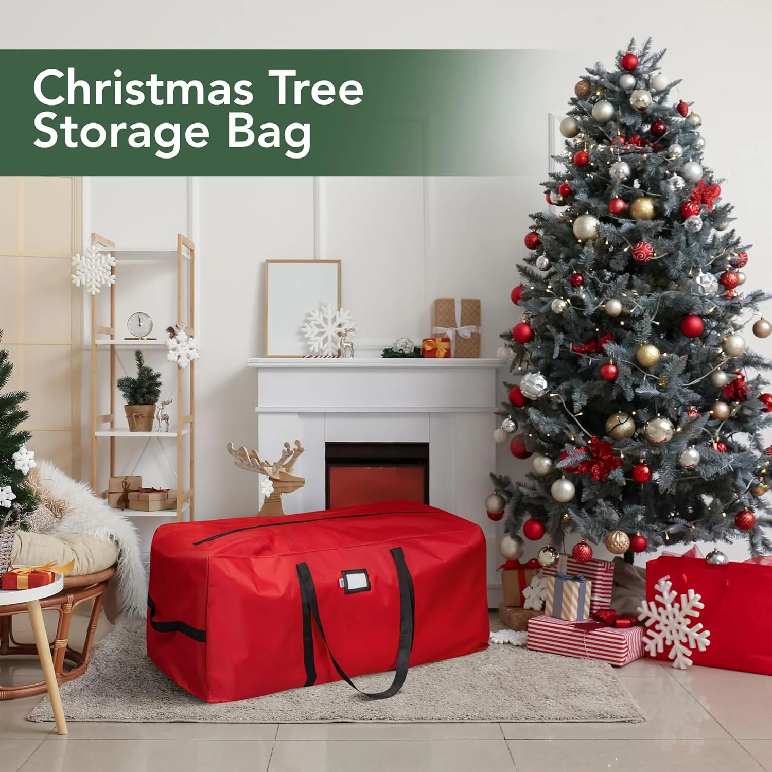 🎉Nieuwjaars Cadeau 50% KORTING!🎄Duurzaam Waterdichte Kerstboom Opbergtas - Voor Bomen Tot 2,7m: Beschermt Tegen Stof/Vocht (Meer seizoenen Duurzaam!) - Image 14