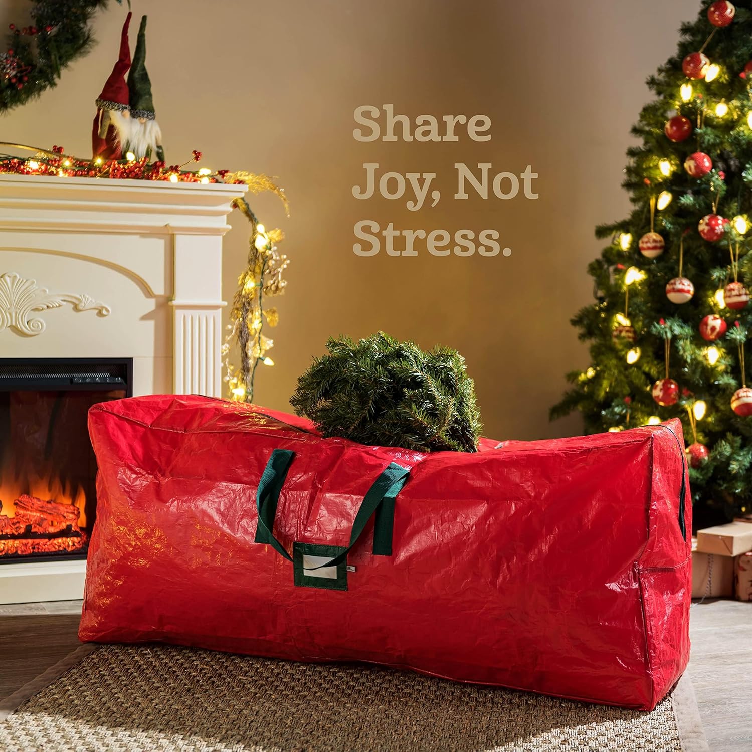 🎉Nieuwjaars Cadeau 50% KORTING!🎄Duurzaam Waterdichte Kerstboom Opbergtas - Voor Bomen Tot 2,7m: Beschermt Tegen Stof/Vocht (Meer seizoenen Duurzaam!) - Image 3