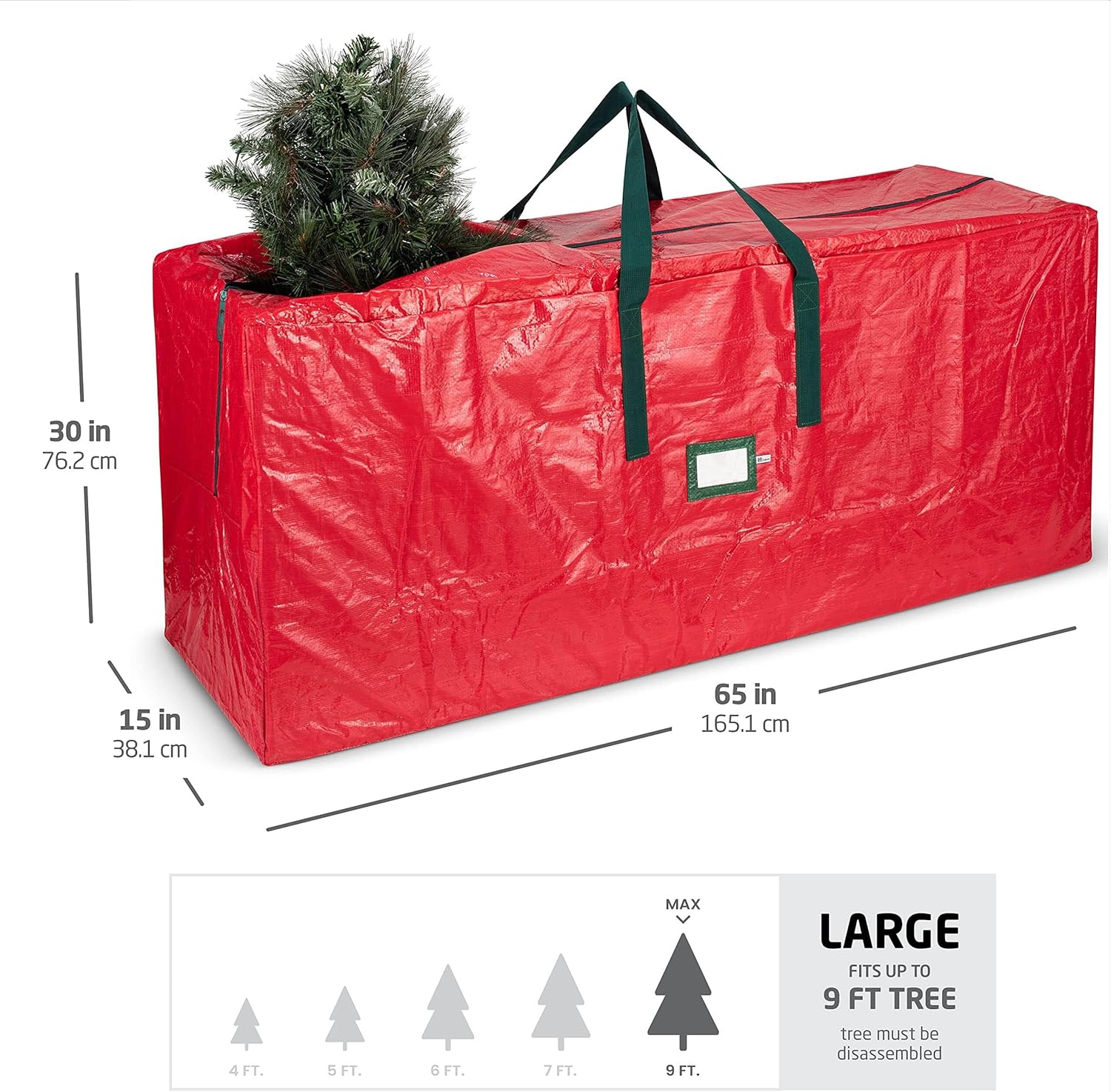🎉Nieuwjaars Cadeau 50% KORTING!🎄Duurzaam Waterdichte Kerstboom Opbergtas - Voor Bomen Tot 2,7m: Beschermt Tegen Stof/Vocht (Meer seizoenen Duurzaam!) - Image 5