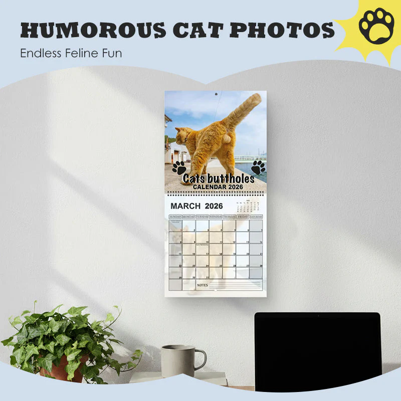 🐱😂 2026 Grappige Kattenwandkalender – Humoristische Afbeeldingen, Volledige Jaarplanning & Uniek Cadeau voor Kattenliefhebbers! - Image 2