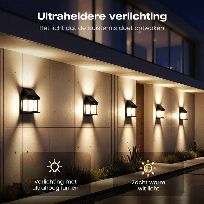 🎉Nieuwjaars Cadeau 50% KORTING!💡Zonne-energie Buitenwandlamp (IP65 Waterdicht): 3 Slimme Modi + Automatische Sensor – Geen Bedrading & Bespaar Elektriciteit! - Image 2