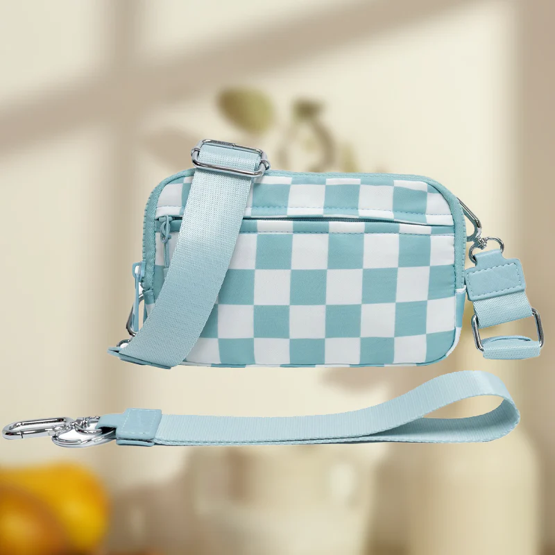 🌞Fris De Lente In Met 50% Korting!🎒 Unisex Geruite Heuptas – Veelzijdig te dragen als crossbody, heuptas of handtas - Image 3